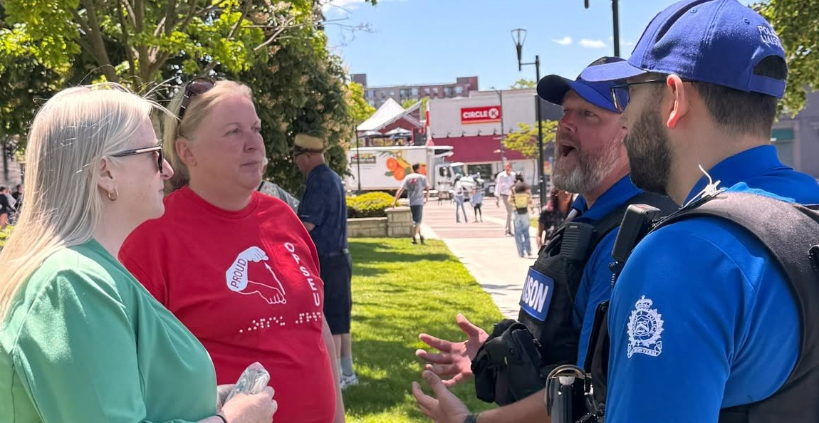 OPSEU's Lisa Fewster updates the Community Living London strike